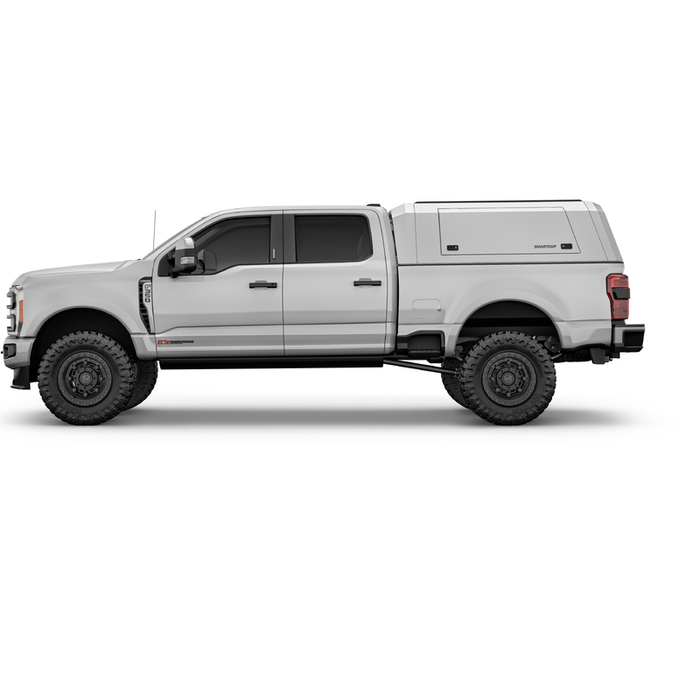 SmartCap OEM White Truck Bed Cap EDGE Commercial Series w/ Vertical Locks Model EC0336-WN