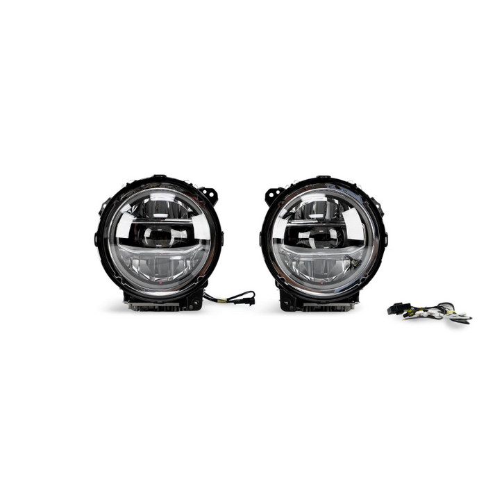 DV8 Offroad 2018-2025 Jeep Jeep Gladiator JT Wrangler JL JLU LED Headlights - Chrome Model HLCJL-01