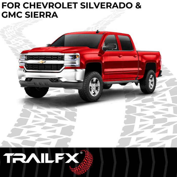 TrailFX A6 Running Boards Titanium Black Aluminum Model AL6002B
