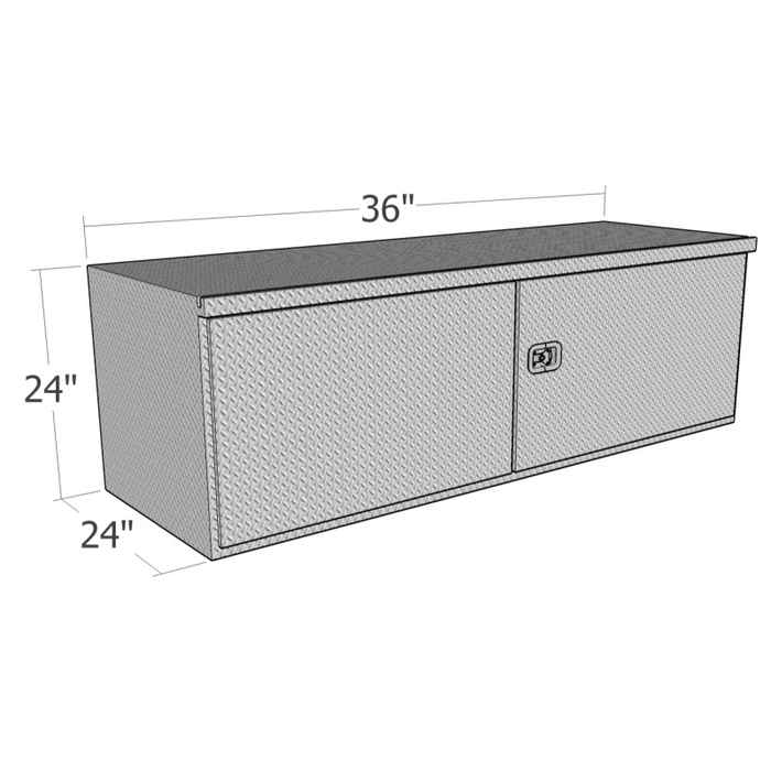 Brute 24" X 24" X 36"L HD Under Body -  Diamond, Barn Door W/ 3 Pt. Latch Model HBD2436