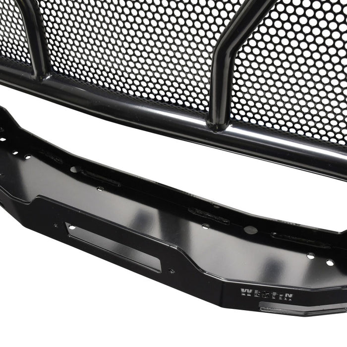 Westin HDX 1-Piece Winch Mount Grille Guard Black Steel Model 57-94015