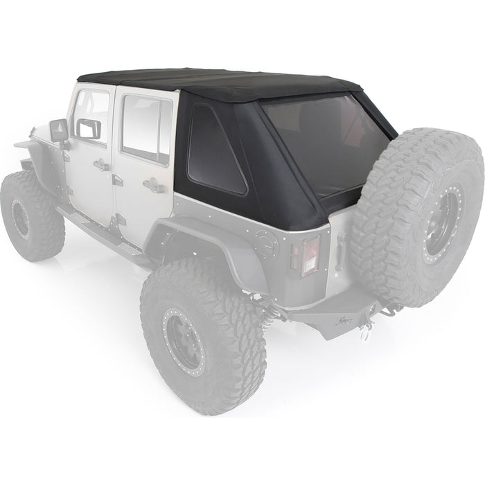 Smittybilt Bowless Combo Top Kit w/ Tinted Windows - Black Diamond (07-18 JKU) Model 9083135K