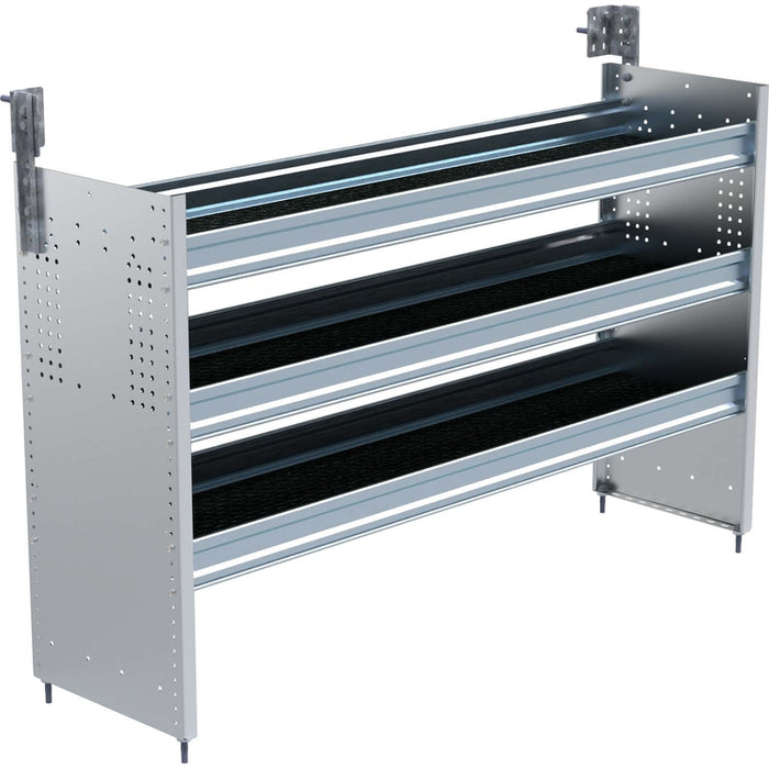 Ranger Design S3 3 Tray Aluminum Square Back Van Shelving for Box Trucks 16"x60"x34" Model S3-RA60-3