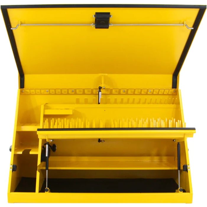 Montezuma 36 x 17 In. Steel Triangle® Toolbox Yellow Top Mount Toolbox DXTB36YY