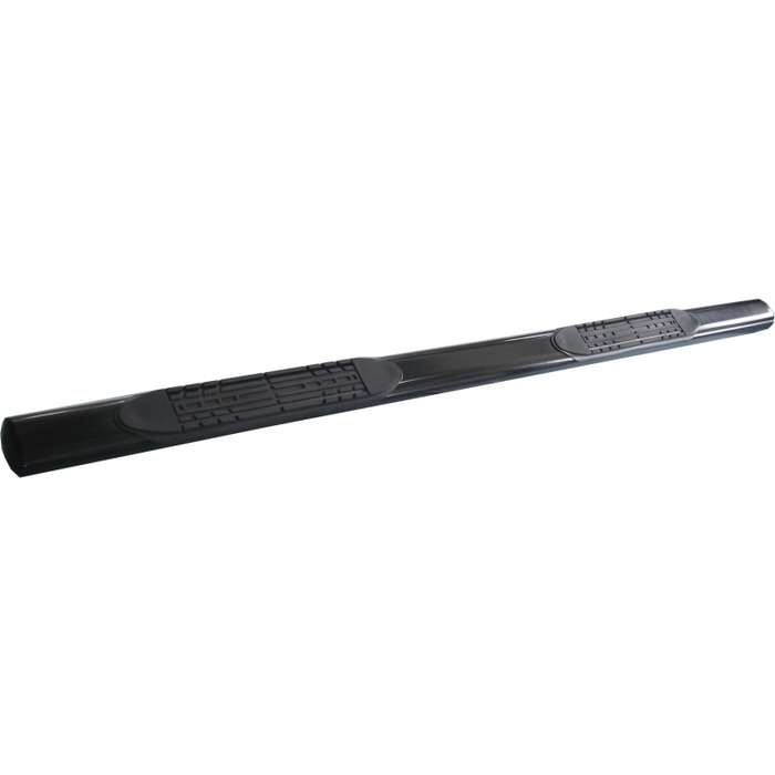 TrailFX 4" Oval Straight Step Nerf Bars W/ Step Pads Powder Coat Black Steel Model A1544B