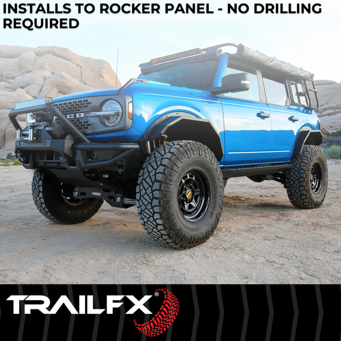 TrailFX Overland Running Boards Black Steel Model ORB003