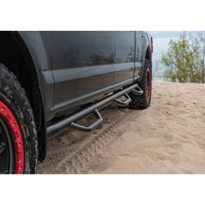 N-Fab Side Steps Wheel To Wheel Textured Black Steel Model F17114CC-6-TX