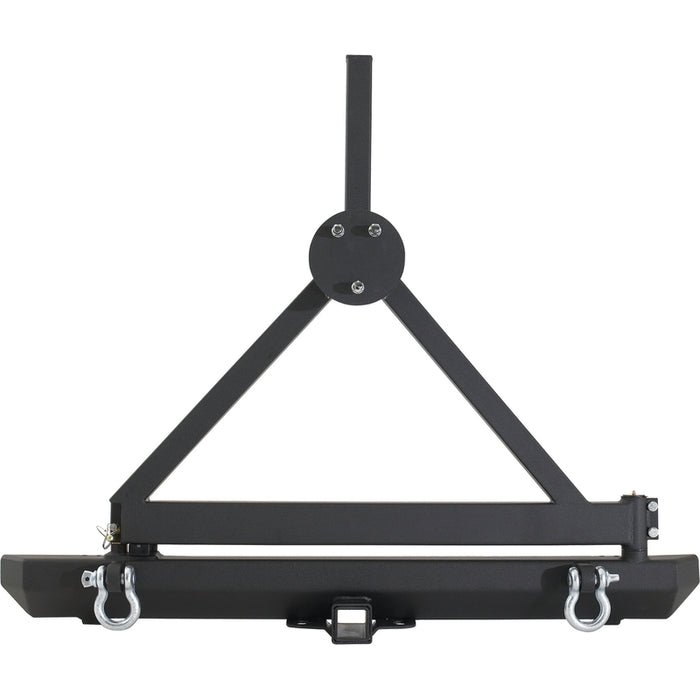 Smittybilt SRC Classic Rear Bumper W/ D-Rings, Hitch & Tire Carrier - Model 76651D