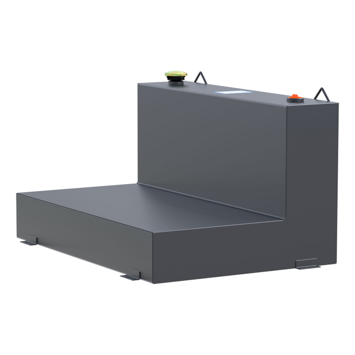 UWS Matte Black 85-Gallon L-Shape Steel Transfer Tank Model ST-85-L-MB