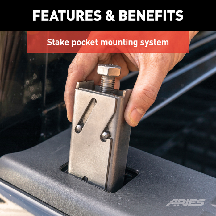 ARIES Switchback Black Aluminum Headache Rack, Fits Select Toyota Tacoma Model 1110114