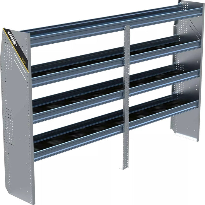 Ranger Design N5 4 Tray Aluminum Van Shelving for High Roof Vans 16"x96"x62" - 12 Bulk Pack Model N5-RA96-4x12
