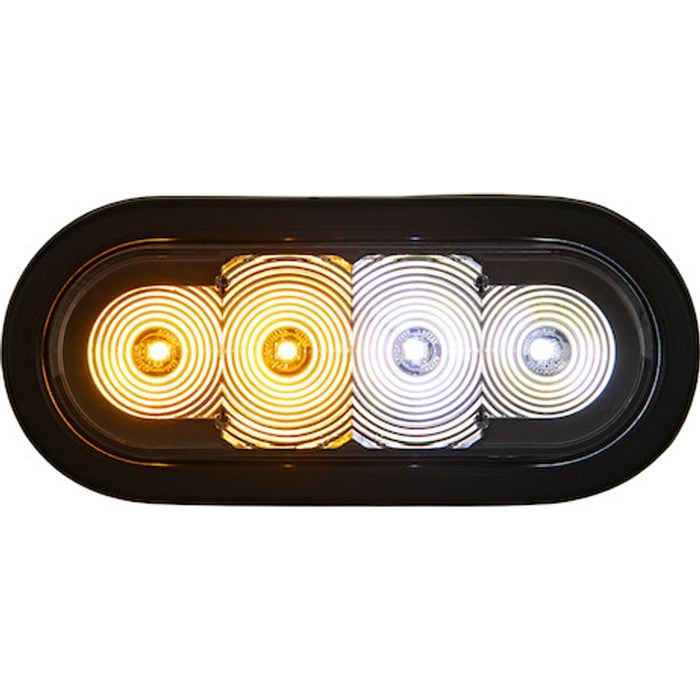 Buyers Products 6 Inch Oval LED Amber/Clear/Clear Lens Strobe Light Model SL62AC