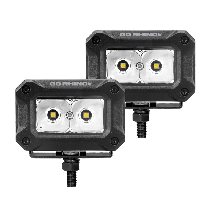 Go Rhino Bright Series 3x2 Rectangular LED Spot Lights Model 751003023SBS