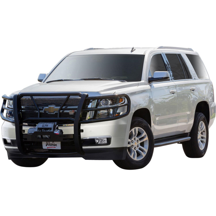 Westin HDX 1-Piece Winch Mount Grille Guard Black Steel Model 57-93805
