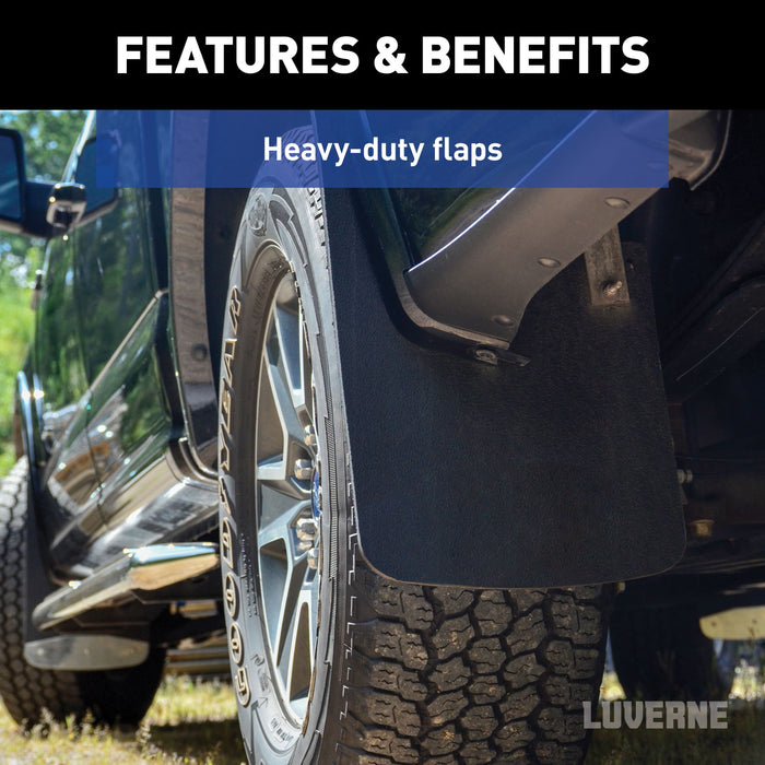 Luverne Universal Front or Rear 14" x 23" Textured Rubber Mud Guards (2 Flaps) Model 251014
