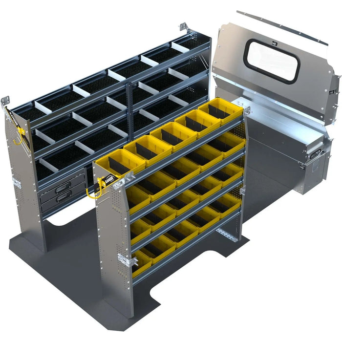 Ranger Design Aluminum Van Shelving Package for Mercedes Sprinter Low Roof 144" Wheelbase Model DLS-27