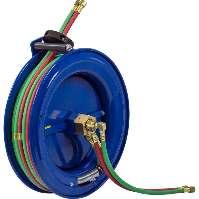 Coxreels SW Series Right Side Mount Spring Driven Welding Hose Reel 1/4 in. x 50 ft. - Hose Included 200 PSI T-Grade Right Mount Model SR17WT-150