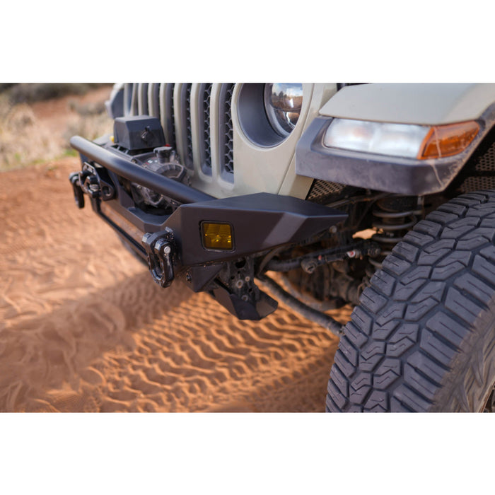 DV8 Offroad 2007-2025 Jeep GladiatorJT Wrangler JK JKU JL JLU Fs-7 Mid-Width Winch Front Bumper Model FBJL-07