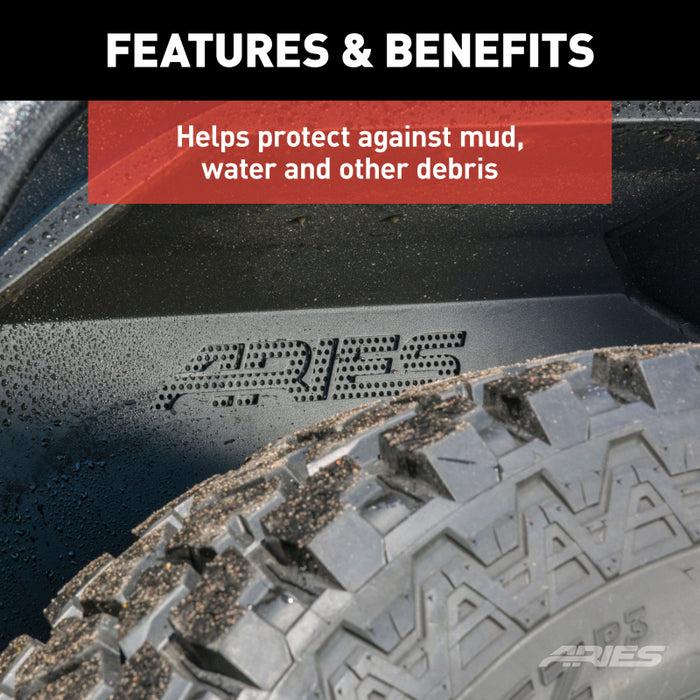 ARIES Jeep Wrangler JK Aluminum Rear Inner Fender Liners Model 2500350