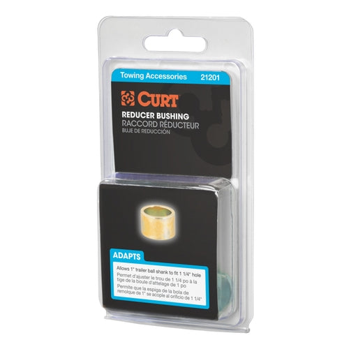 CURT Trailer Hitch Ball Hole Reducer Bushing, Reduces 1-1/4-Inch Diameter to 1-Inch Stem Model 21201