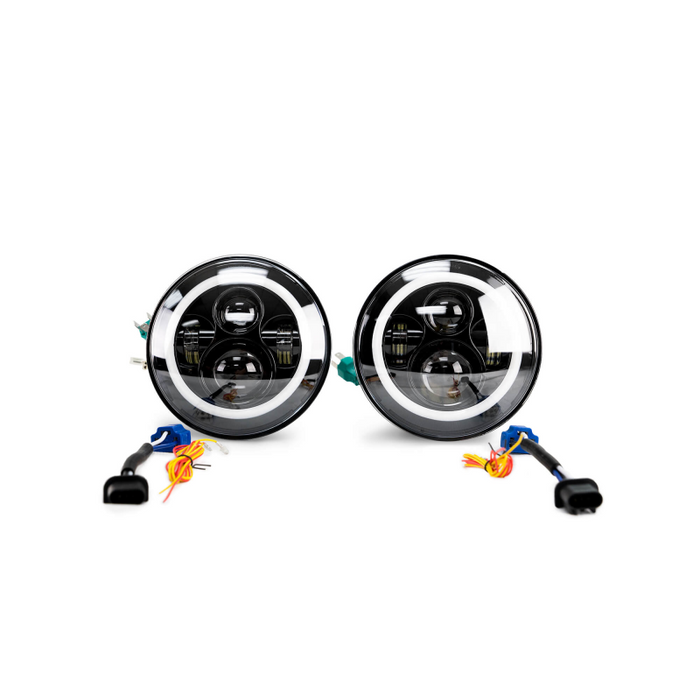 DV8 Offroad 2007-2018 Jeep Wrangler JK JKU Projector Led Headlights Model HL7JK-02