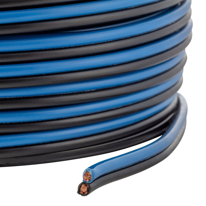 CURT Automotive Primary Wire, 2-Bond Black, Blue 250-Foot Trailer Wiring Spool, 60-Volt, 12-Gauge Model 57033