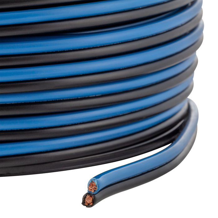 CURT Automotive Primary Wire, 2-Bond Black, Blue 250' Spool Model 57033