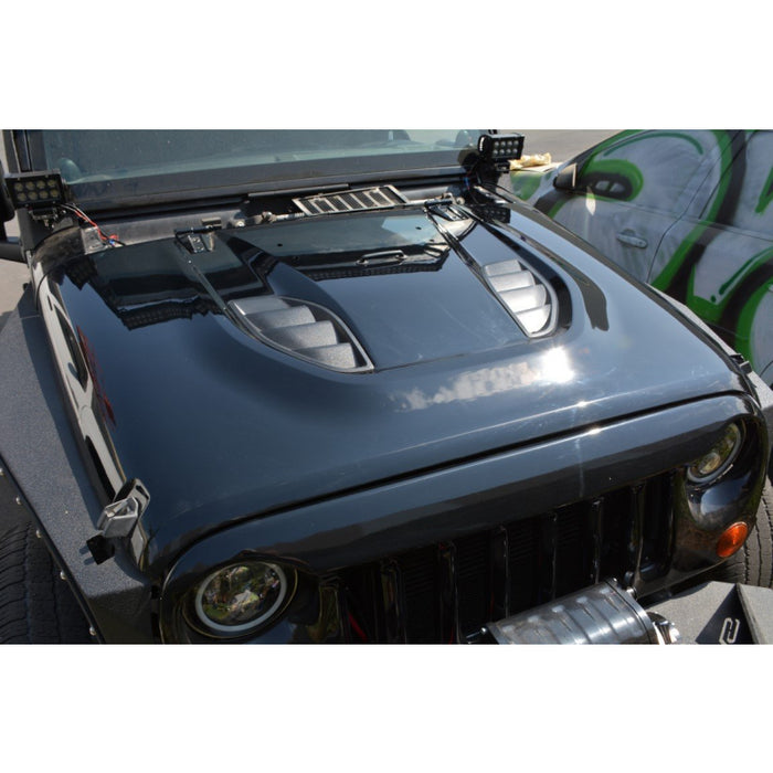 DV8 Offroad 2007-2018 Jeep Wrangler JK JKU 10Th Anniversary Hood Model HDMB07-TA