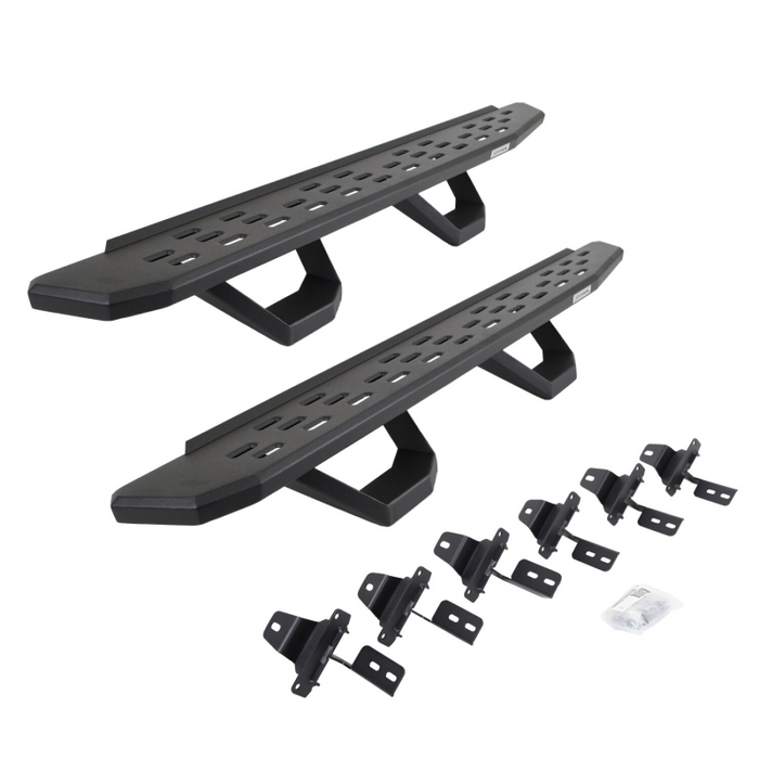 Go Rhino RB30 Running Boards with Mounting Brackets With 2 Pairs Drop Steps Kit Model 6965056820PC