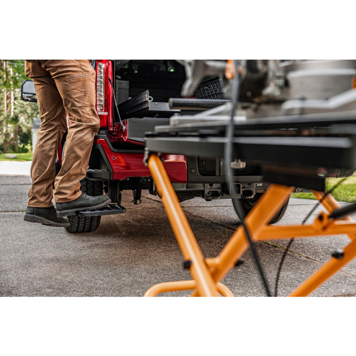 AMP Research Bedstep Flip Down Bumper Bed Step Model 75330-01A