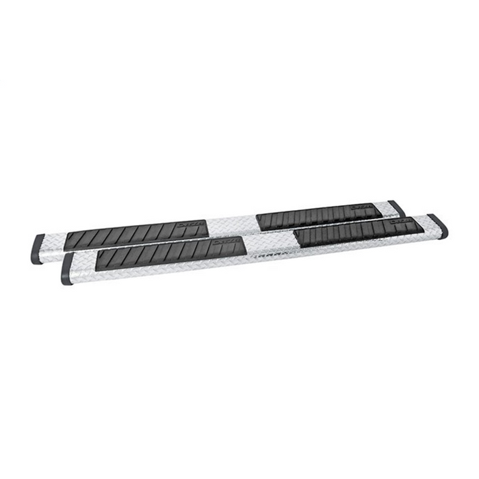 Dee Zee Black-Tread Aluminum Step Nerf Bars 6 in. Oval Cab Length Model DZ16412