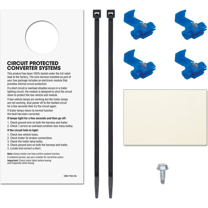 CURT Weather-Resistant Multi-Function Splice-in Trailer Tail Light Converter Kit, 4-Pin Wiring Harness Model 59236