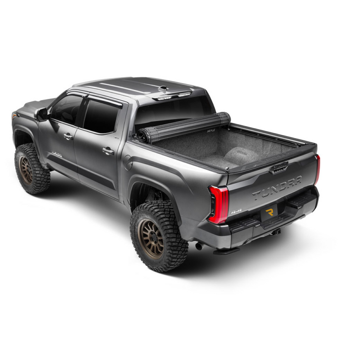 Bak Industries Revolver X4ts Hard Rolling Truck Bed Cover - 2007-2021 Toyota Tundra 5' 6" Bed with Deck Rail System without Trail Special Edition Storage Boxes Model 80409TRK