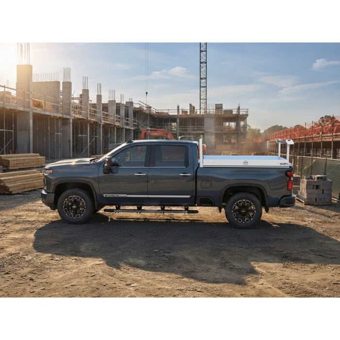 Highway Products Pickup Pack, w/ Diamond Plate Lid, w/ Smooth Aluminum Base, w/ Mesh Headache Rack, w/ Ladder Rack Model 39209NFML