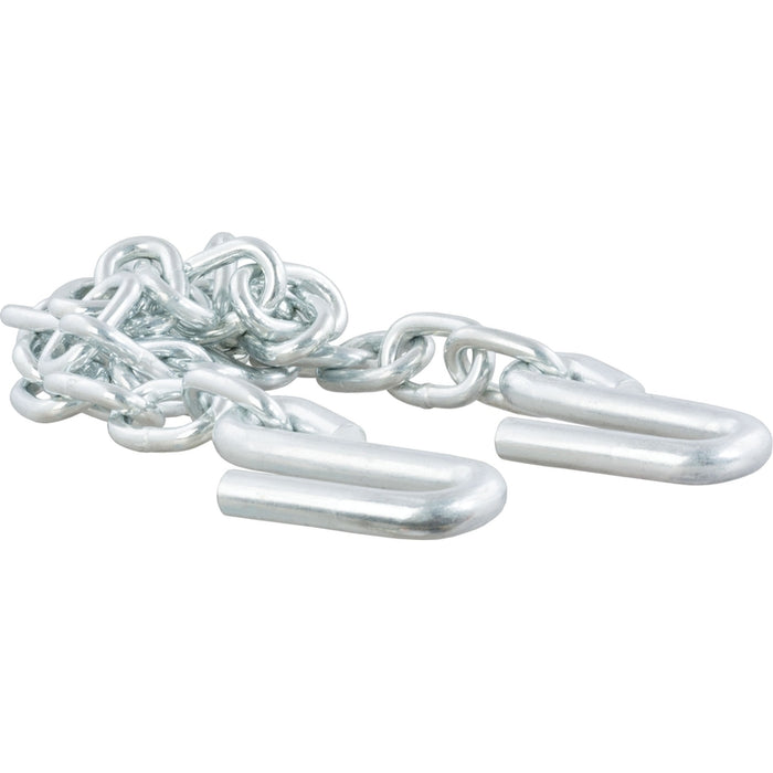 CURT 48-Inch Trailer Safety Chain with 17/32-In S-Hooks, 7,000 lbs Break Strength Model 80301