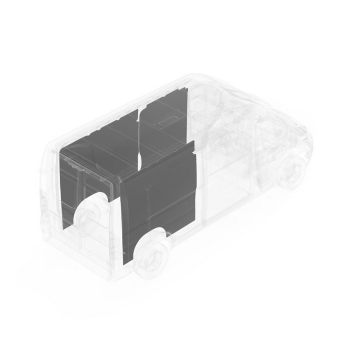 LEGEND DuraTherm Wall Liner ONLY - Dual Side Doors RAM ProMaster 136" Wheelbase Cargo Van Low Roof - Textured Grey Model 634-114-2613LR2