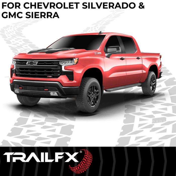 TrailFX A6 Running Boards Titanium Black Aluminum Model AL6003B