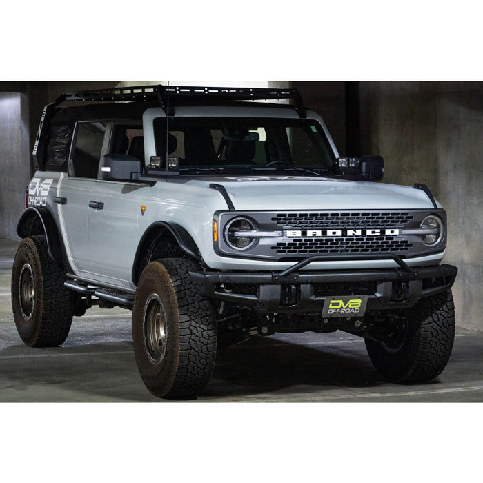 DV8 Offroad 2021-2025 Ford Bronco Factory Front Bumper License Relocation Bracket Model LPBR-01