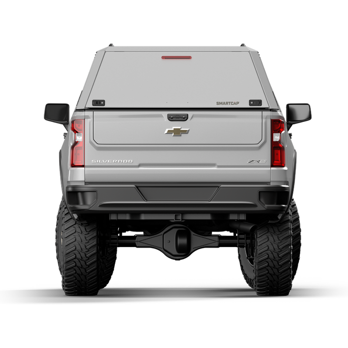 SmartCap OEM White Truck Bed Cap EDGE Defender Series w/ Vertical Locks Model ED0130-WN