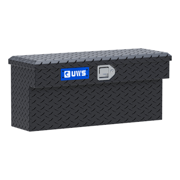 UWS Matte Black Aluminum UTV Side Tool Box - Polaris Ranger Model UTV-SM33-MB
