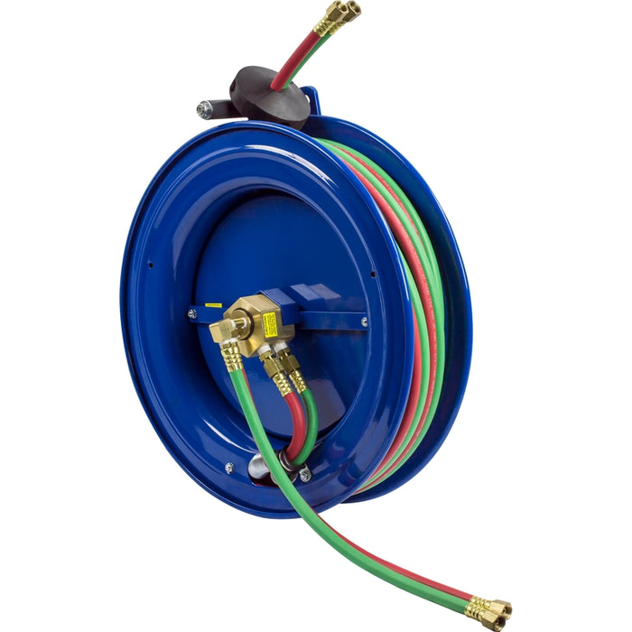 Coxreels SW Series Right Side Mount Spring Driven Welding Hose Reel 1/4 in. x 75 ft. - Hose Included 200 PSI Oxy-Acetylene Right Mount Model SR19W-175