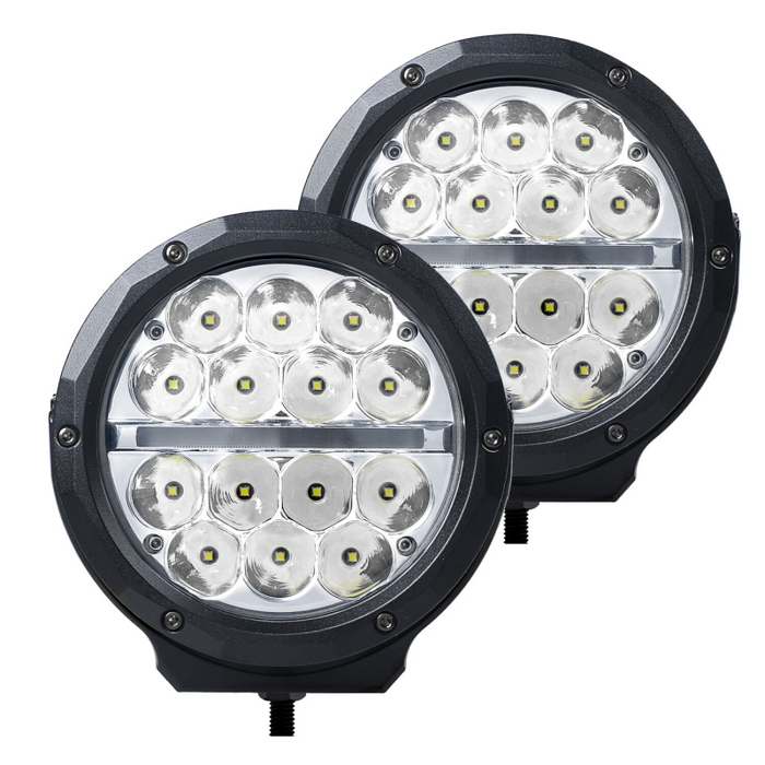 Go Rhino Bright Series Round 6" LED Driving Light W/Daytime Running Light Model 750700623DRS