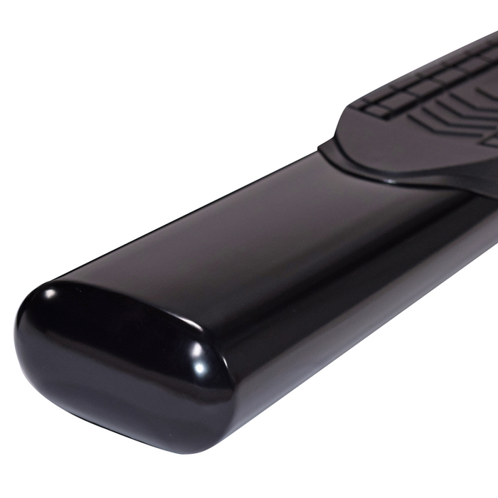TrailFX 6" Oval Straight Step Nerf Bars Powder Coat Black Steel Rocker Panel Model A8223B