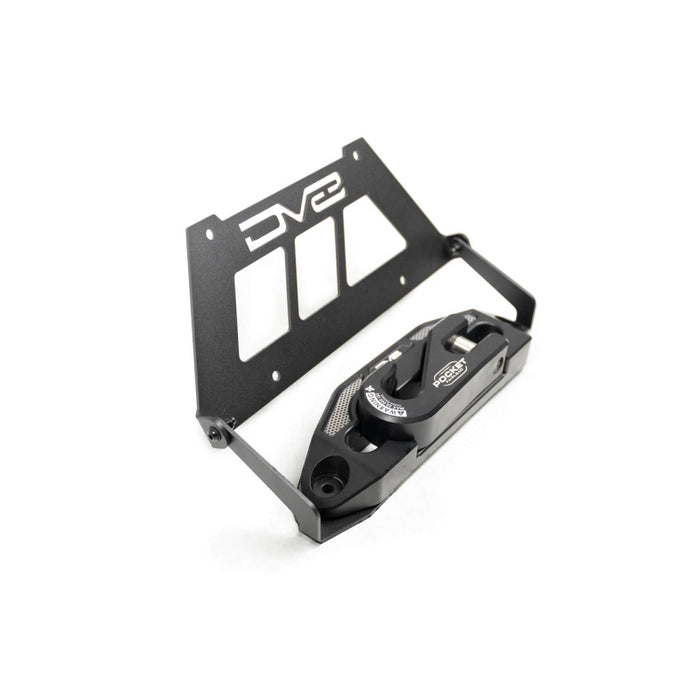 DV8 Offroad Fairlead Mounted Flip-Up License Plate Bracket Model LPBM-02