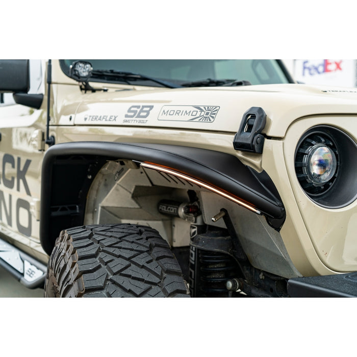 Smittybilt XRC Front Tube Fender Pair - Textured Black (18+ JL/JT) Model 77852