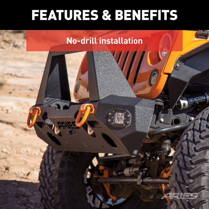 ARIES TrailChaser Jeep Wrangler JK Aluminum Front Bumper (Option 1) Model 2082046