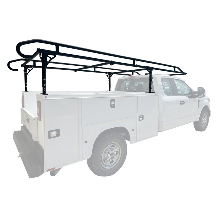 TrailFX Ladder Rack 1000 LB Service Body Contractor Rack Black Steel Model FCLR008B