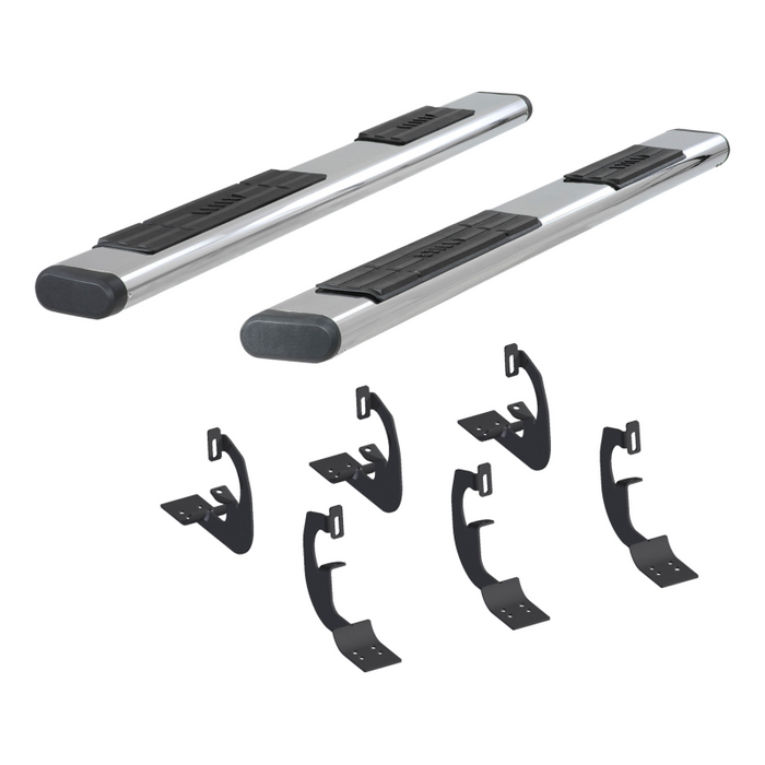 ARIES 6" x 75" Polished Stainless Oval Step Nerf Bars Model 4444037