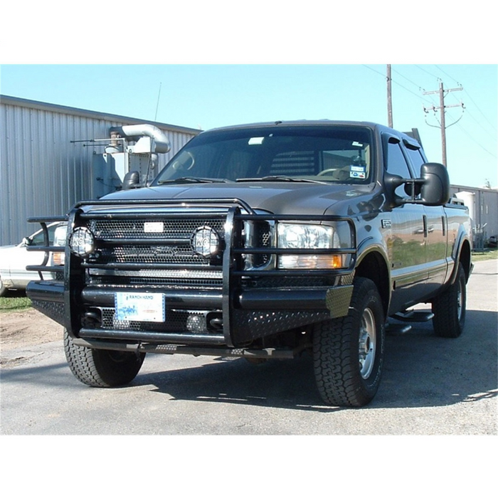 Ranch Hand Legend Series Front Bumper W/ Grille Guard Fits Select 99-04 Ford Excursion/Super Duty F-250/F-350/F-450/F-550 Model FBF991BLR