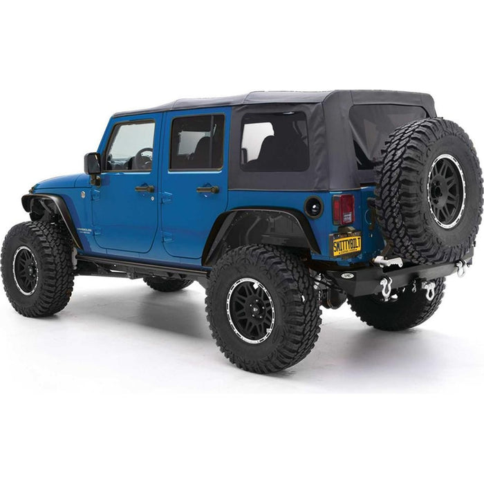 Smittybilt OEM Replacement Soft Top w/ Tinted Windows - Black Diamond (10-18 JKU) Model 9085235